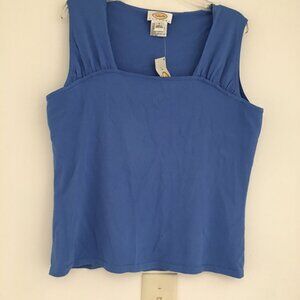 TALBOTS Petites Large PL Womens Blue Tank Top